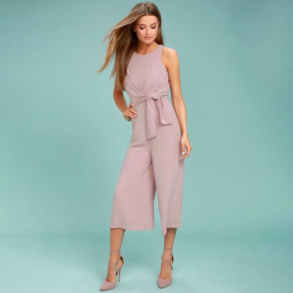 Lulus Mauve Jumpsuit, Size S, like new condition - Picture 1 of 8